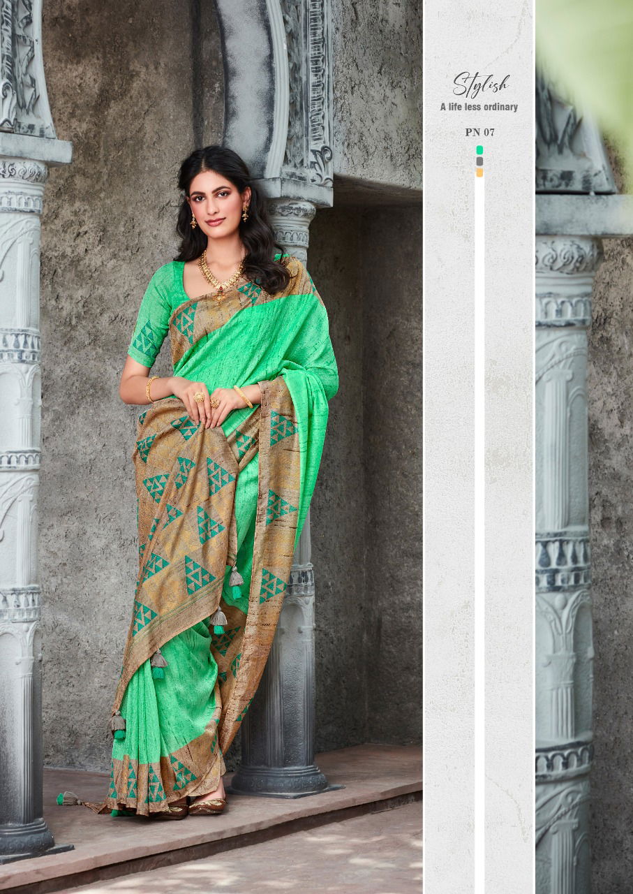 Sr Panama Soft Linen Wholesale Designer Saree Catalog
